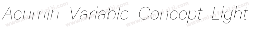 Acumin Variable Concept Light字体转换